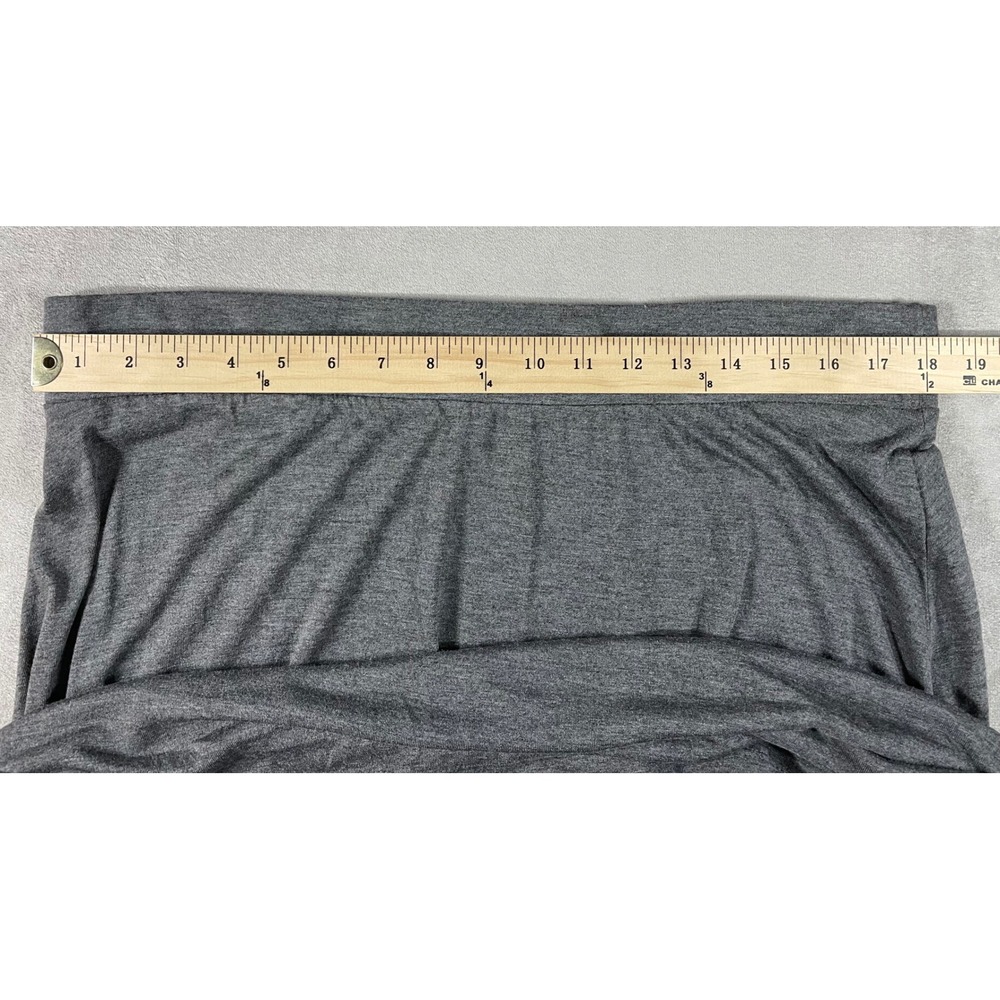 Gloria Vanderbilt Maxi Skirt Womens PXL Gray Sharkbite Hem Viscose GVKN-3379 - Picture 6 of 7